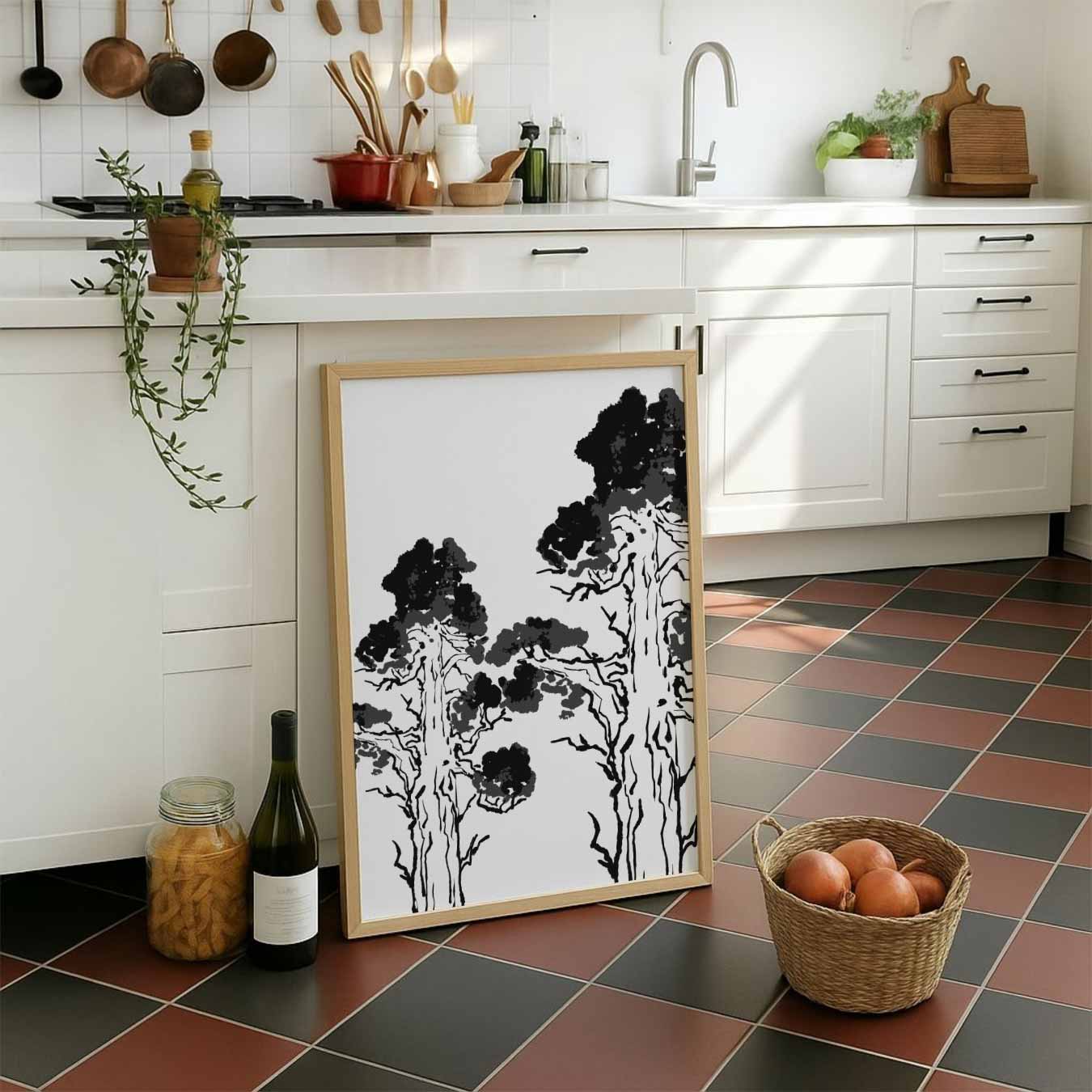 Mystieke Boom Silhouetten Poster-WallArtistic