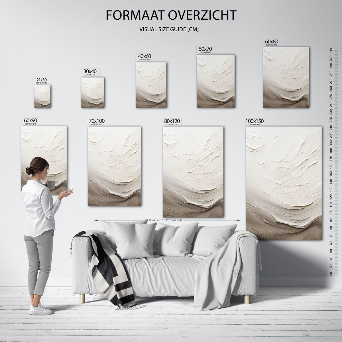 Beige textuur Poster