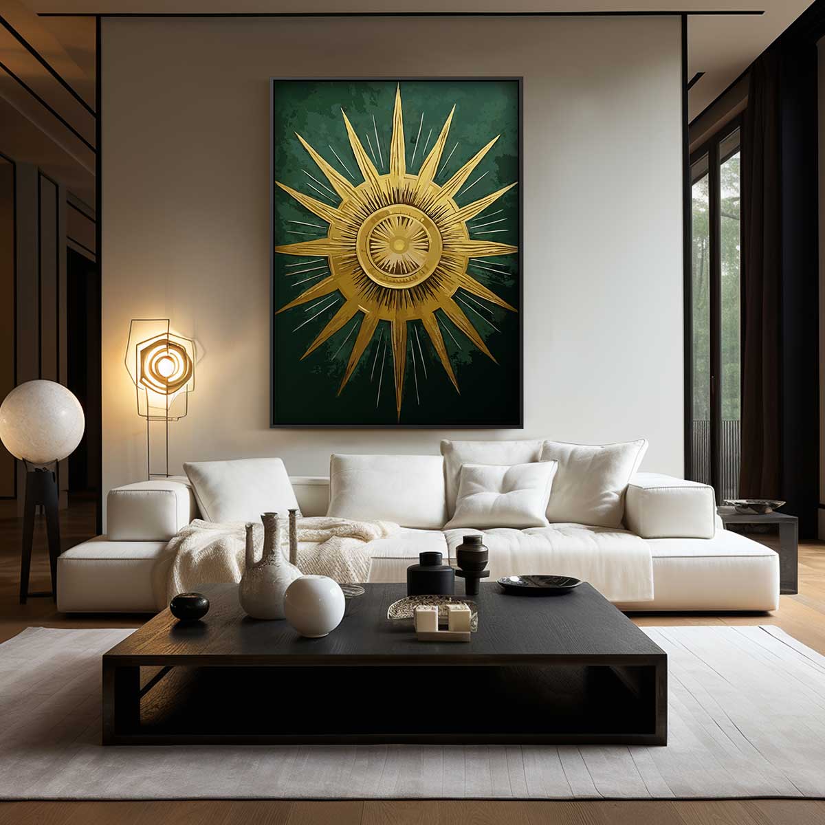 Stralende Zon Metaalprint Kunstwerk-canvas-dibond-plexiglas-wanddecoratie-WallArtistic