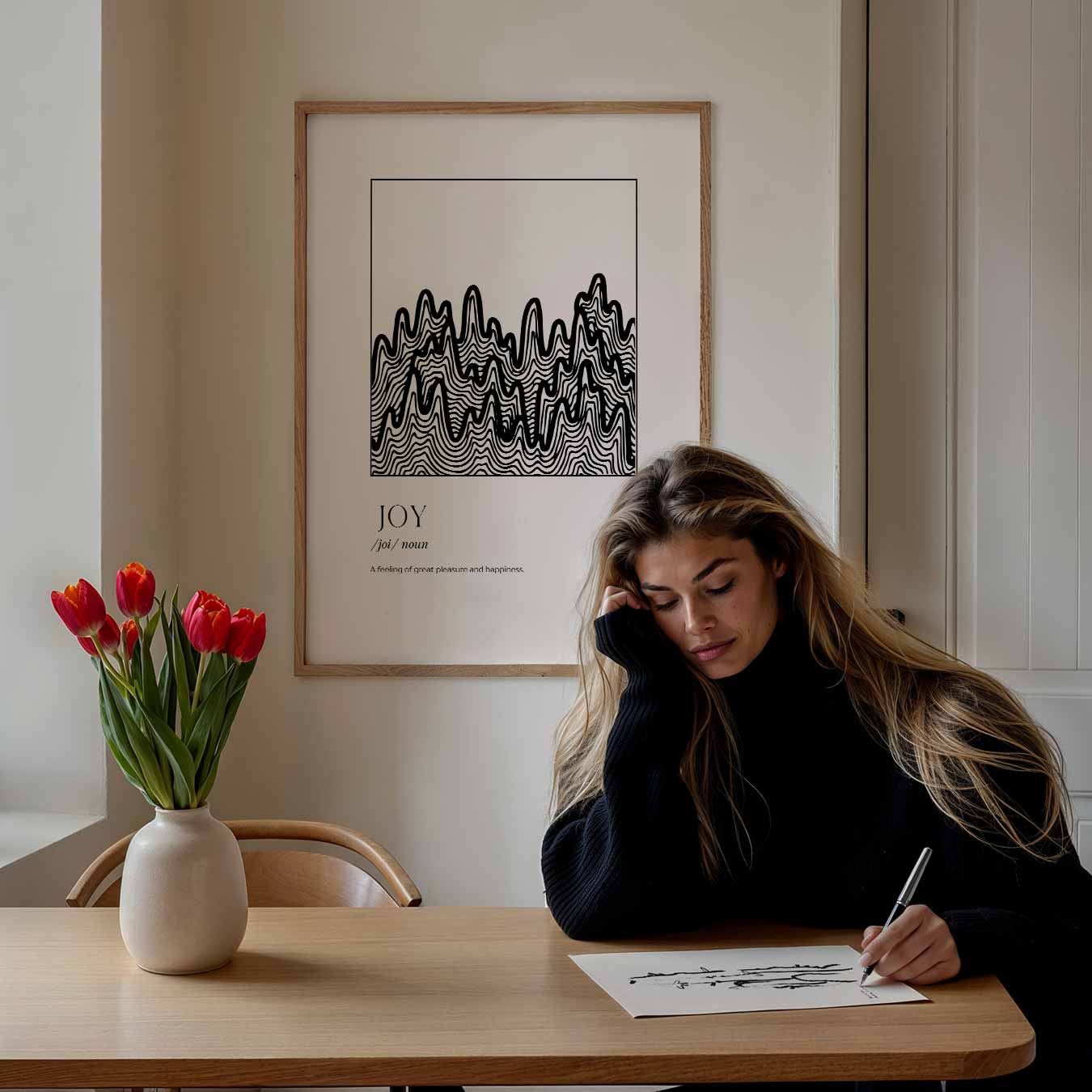 Joyful Lines Poster-WallArtistic