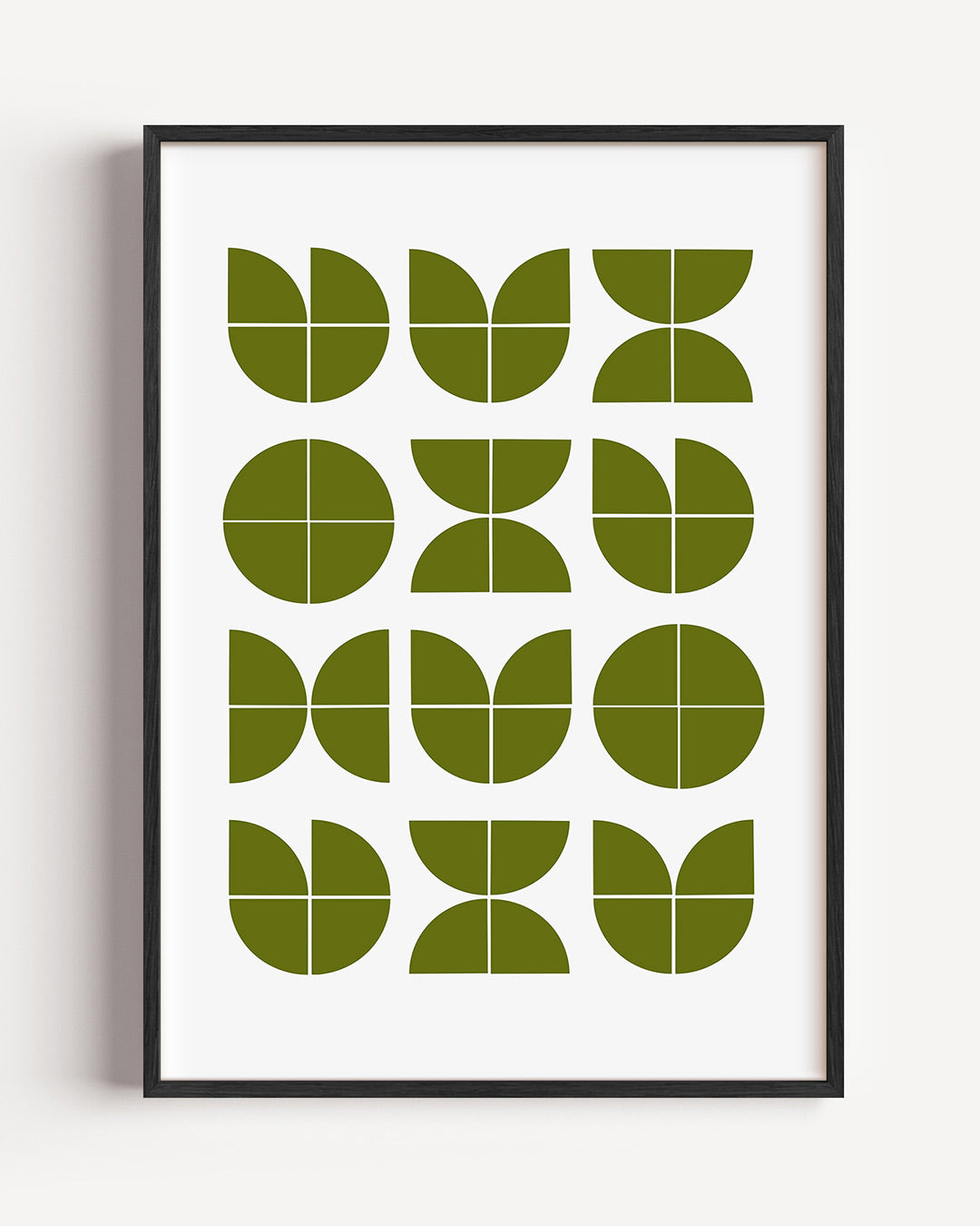 Groene vormenritme Poster