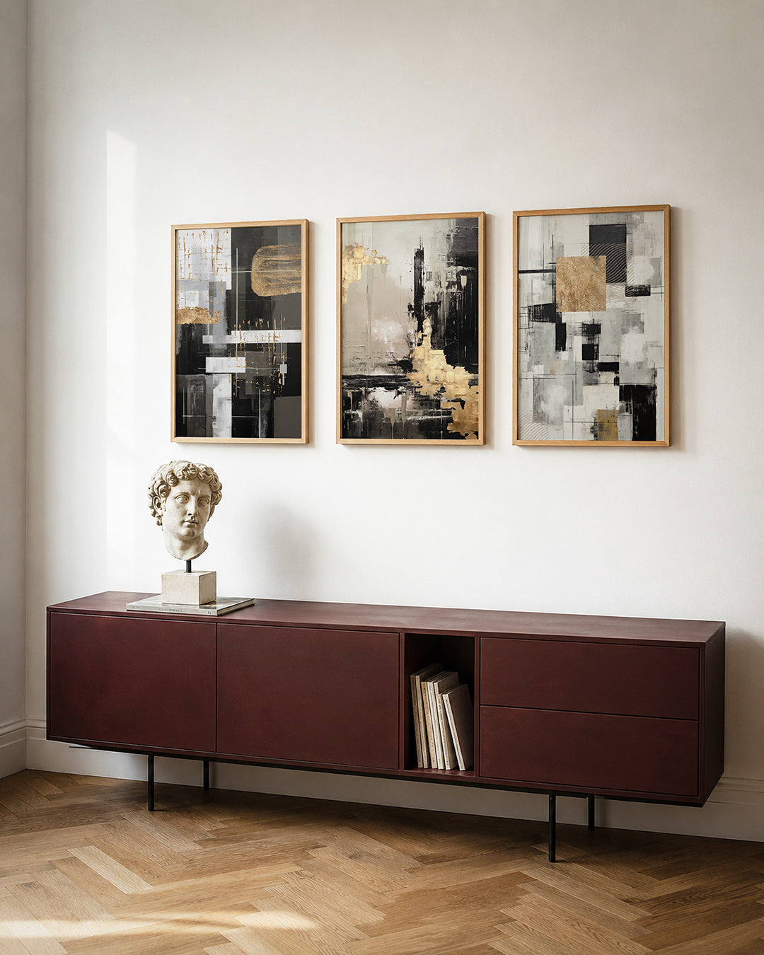 Goud en grijstinten Posterset