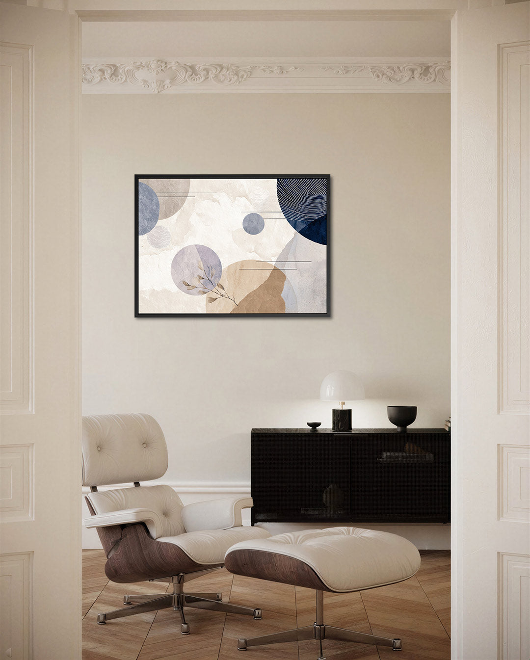 Geometrische vormen compositie Kunstwerk