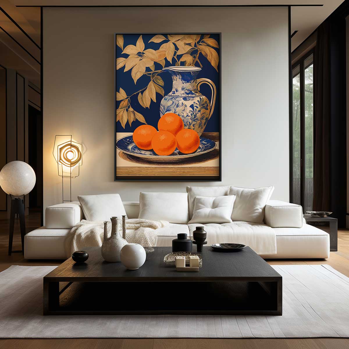Stilleven met Sappige Sinaasappels Kunstwerk-canvas-dibond-plexiglas-wanddecoratie-WallArtistic