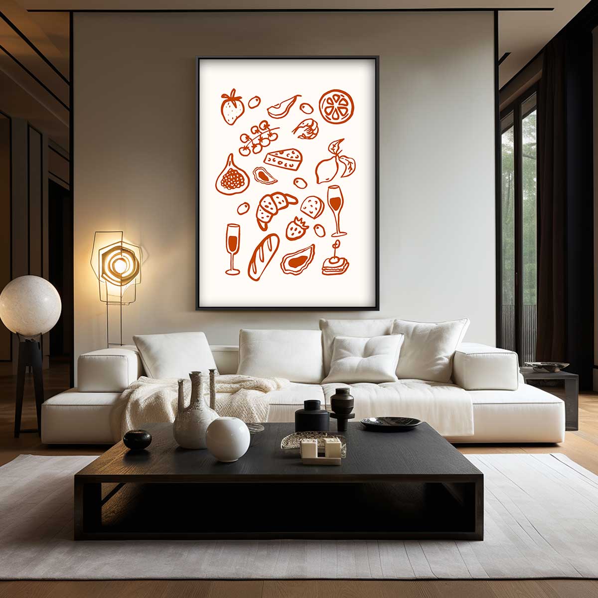 Eten & Drinken Illustratie Kunstwerk-canvas-dibond-plexiglas-wanddecoratie-WallArtistic