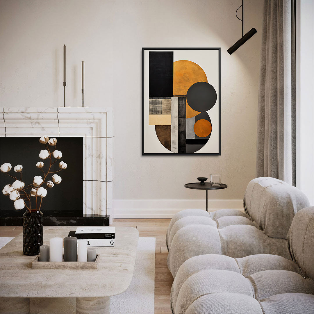 Geometrische vormen compositie Kunstwerk