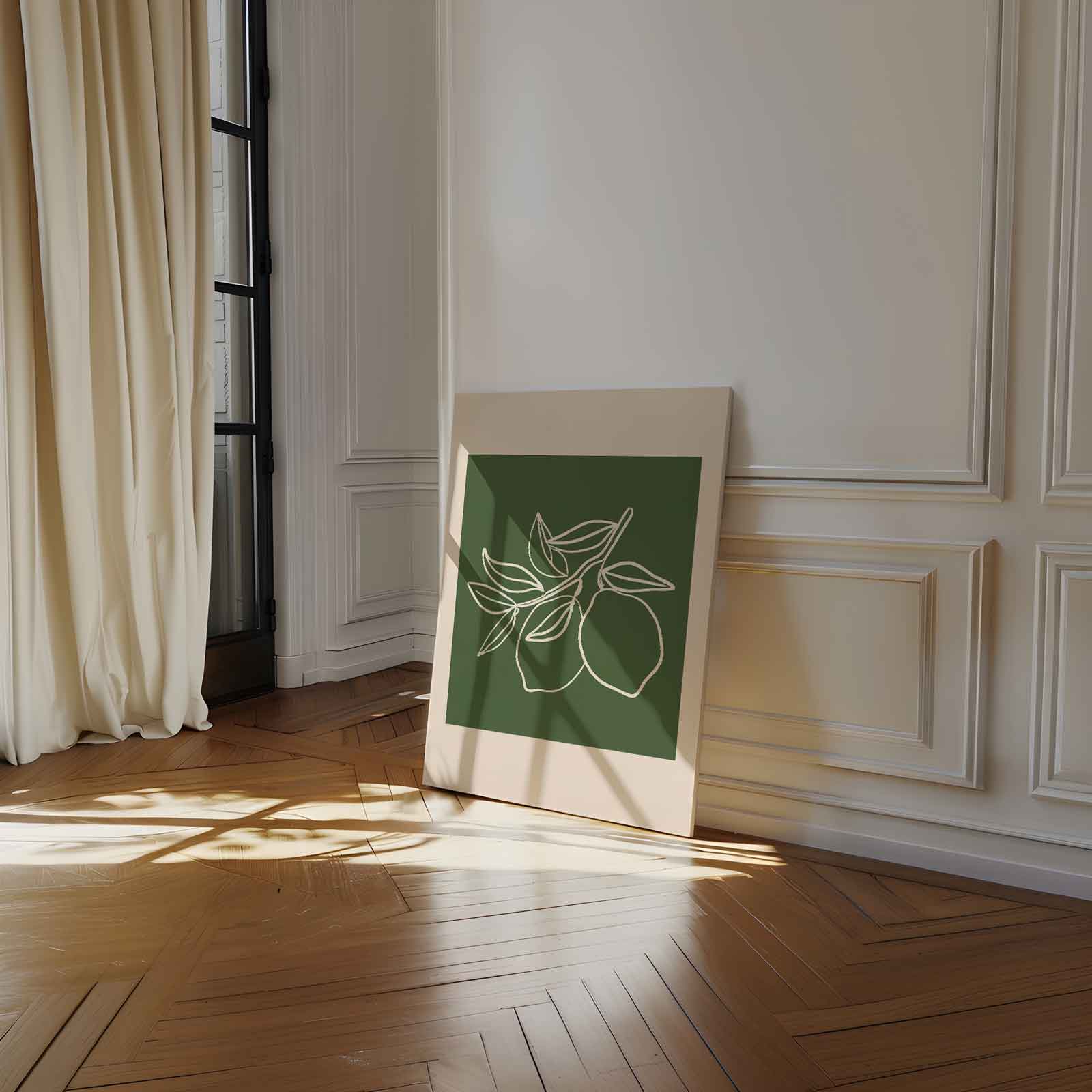 Minimalistische Citrustak Kunstwerk-canvas-dibond-plexiglas-wanddecoratie-WallArtistic