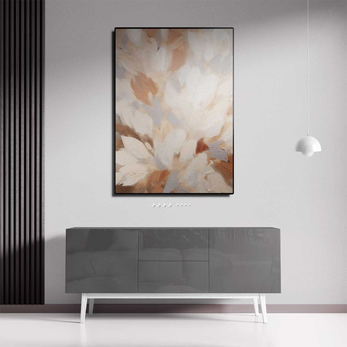 Bloemen in Neutrale Tinten Kunstwerk-canvas-dibond-plexiglas-wanddecoratie-WallArtistic