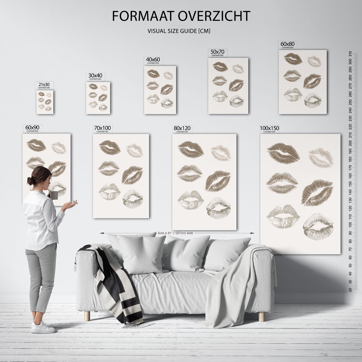 Lippenafdrukken Poster