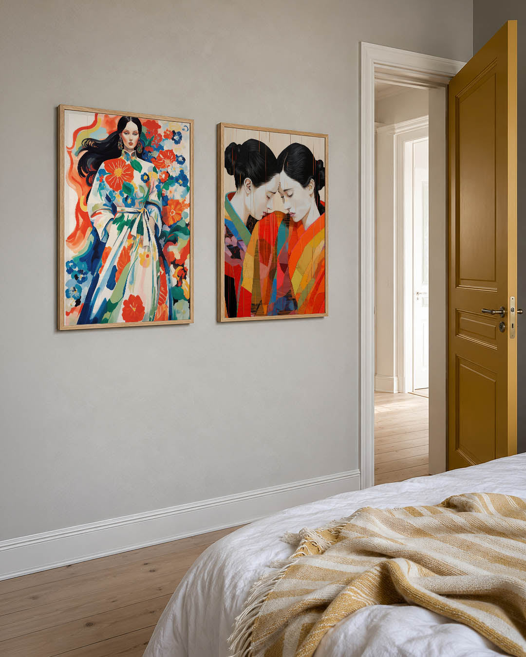 Bloemen en vormen Posterset