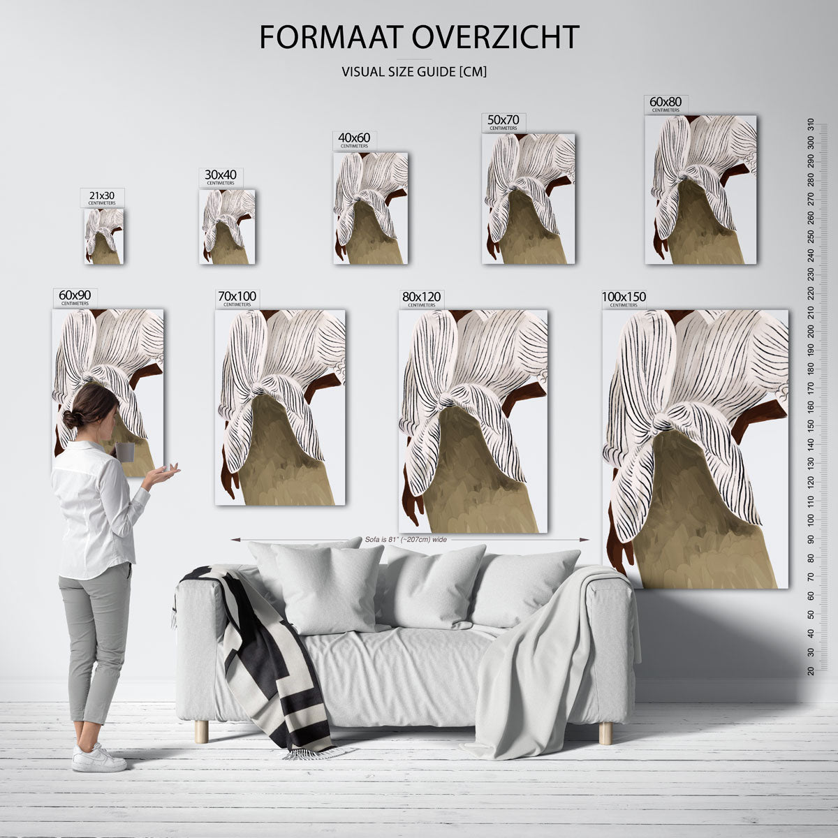 Gestreepte blouse Poster