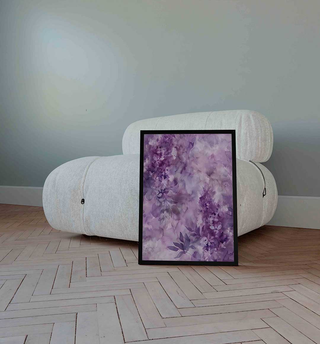 Paarse bloemen Poster