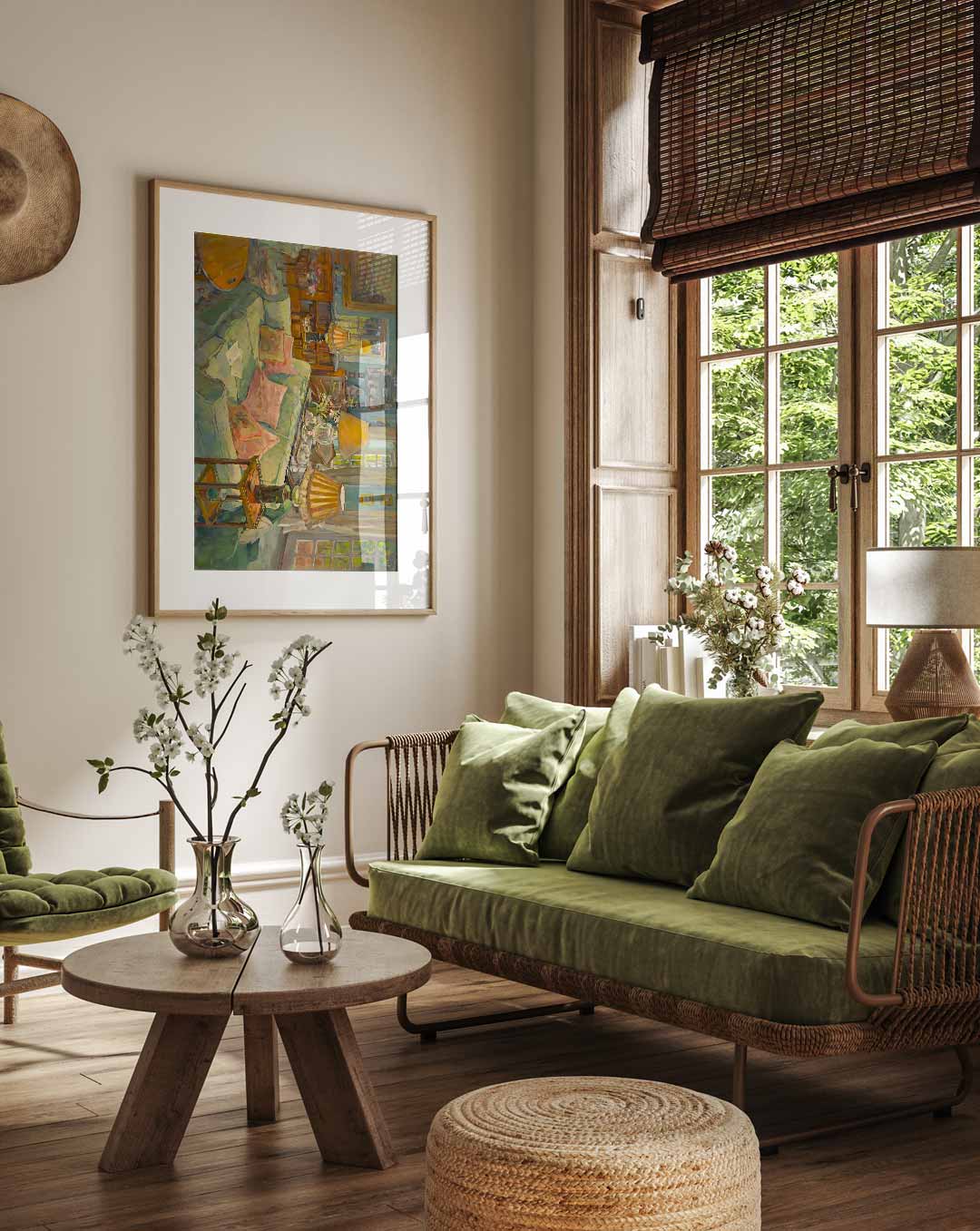 Gezellige Woonkamer Sfeerposter-WallArtistic
