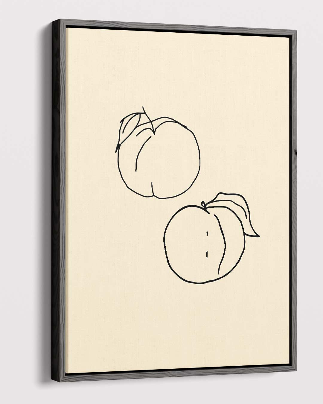 Lijndansende Perziken Kunstwerk-canvas-dibond-plexiglas-wanddecoratie-WallArtistic