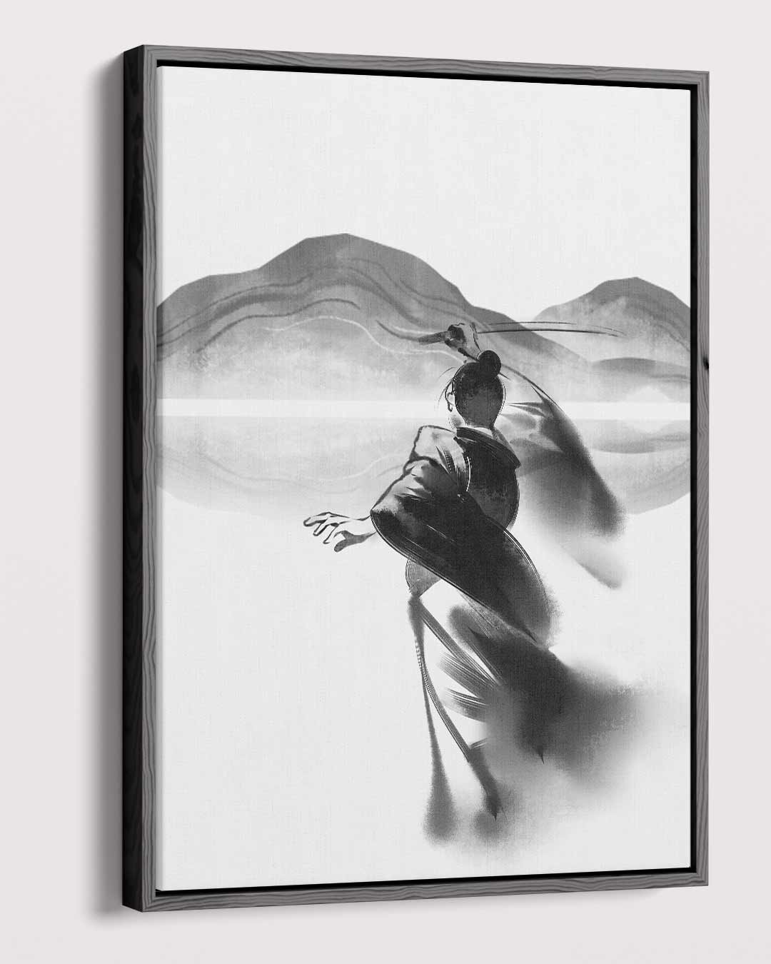 Krachtige Strijd in Stilte Kunstwerk-canvas-dibond-plexiglas-wanddecoratie-WallArtistic