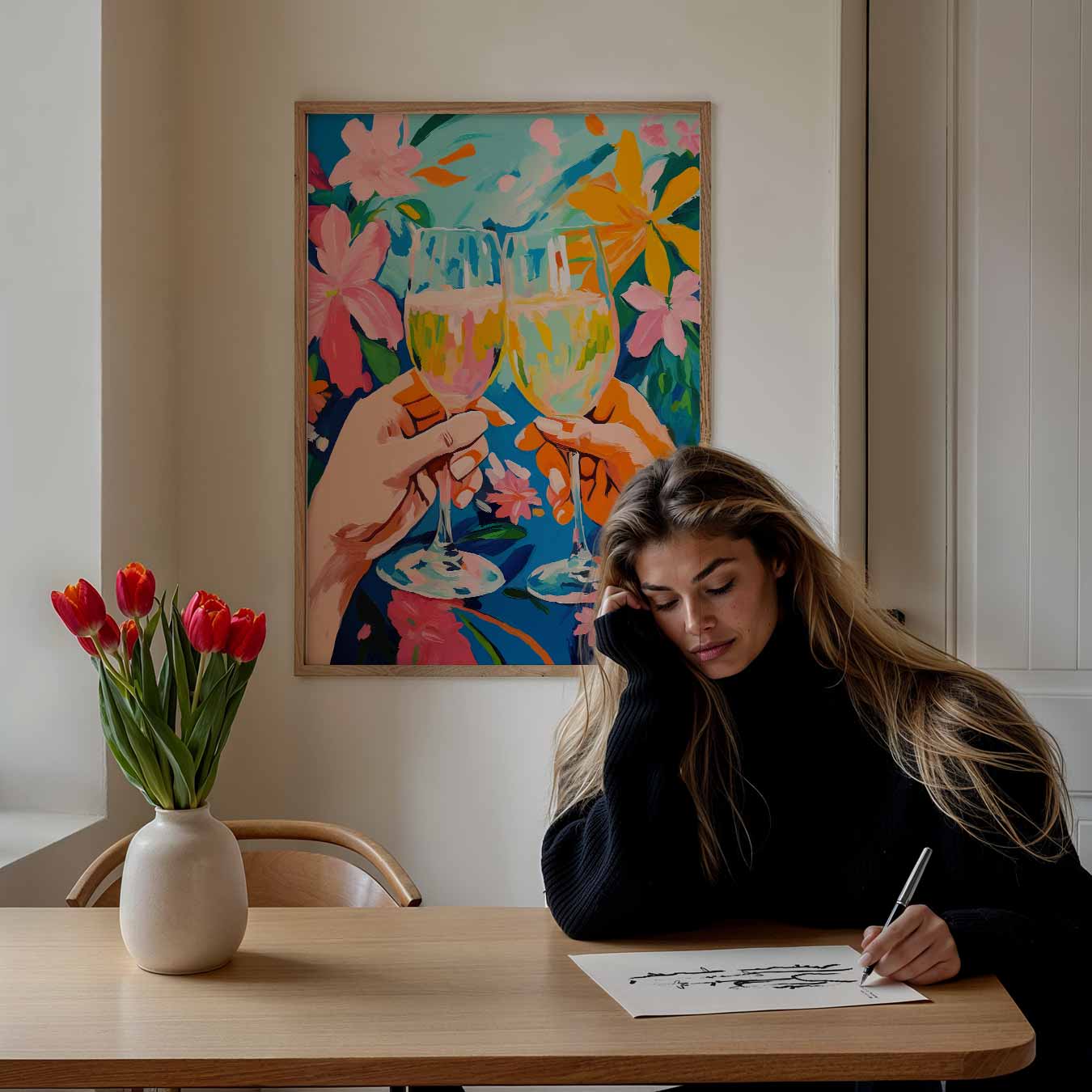 Vrolijke Toast Poster-WallArtistic