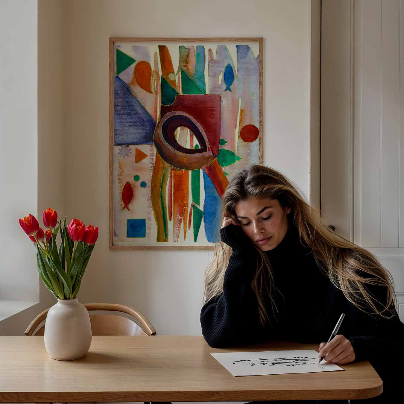 Kleurrijke Abstracte Kunstposter
