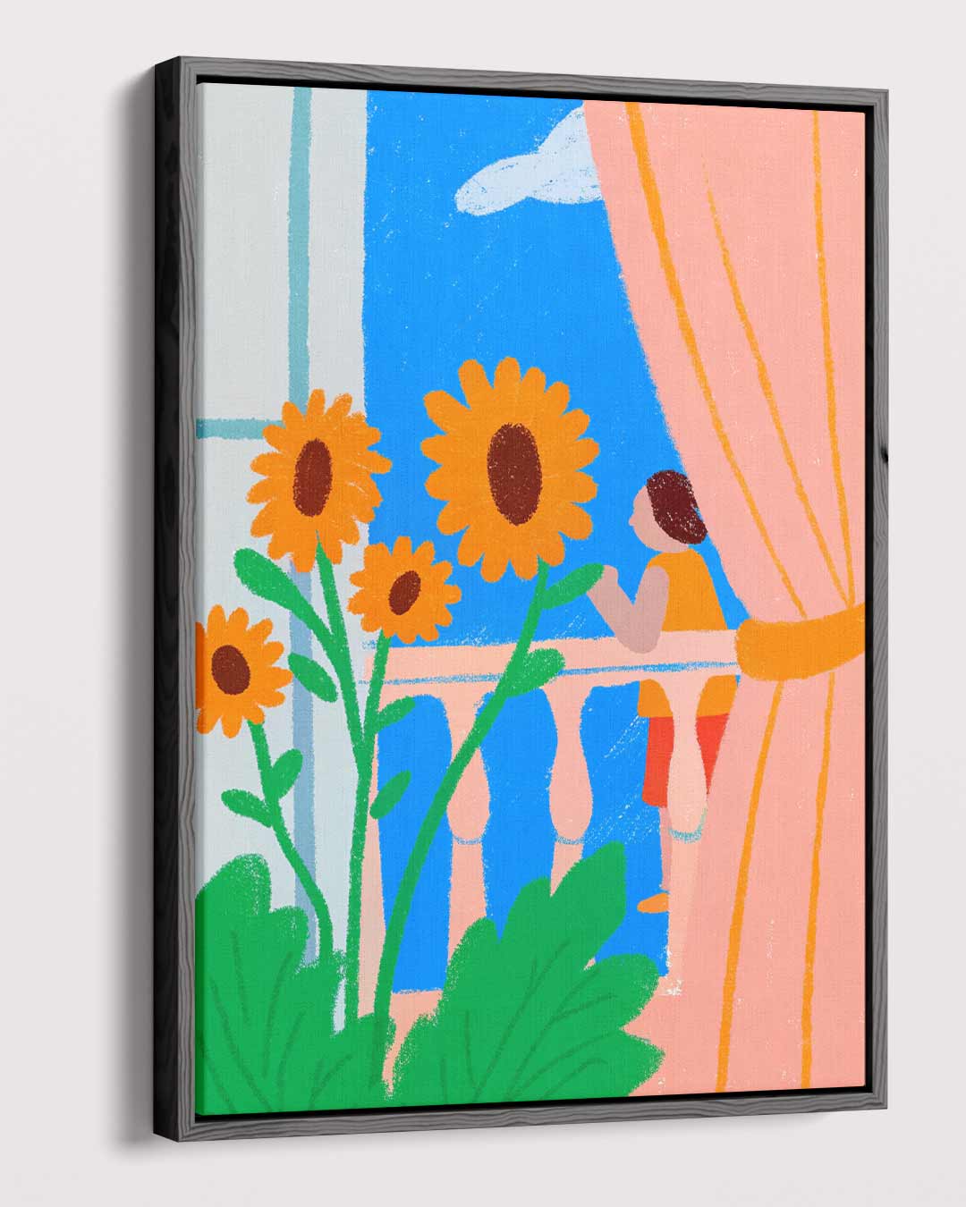 Zomerse Balkonmomenten Kunstwerk-canvas-dibond-plexiglas-wanddecoratie-WallArtistic