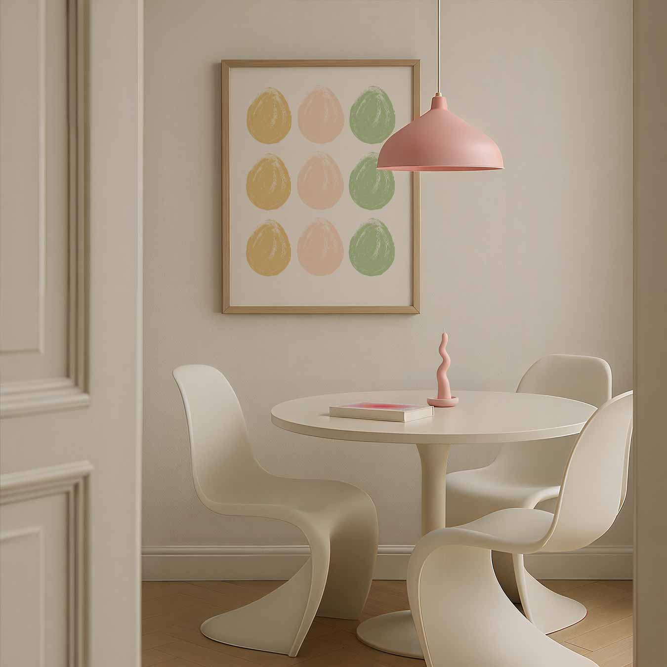 Vrolijke Pastel Dot Art Poster