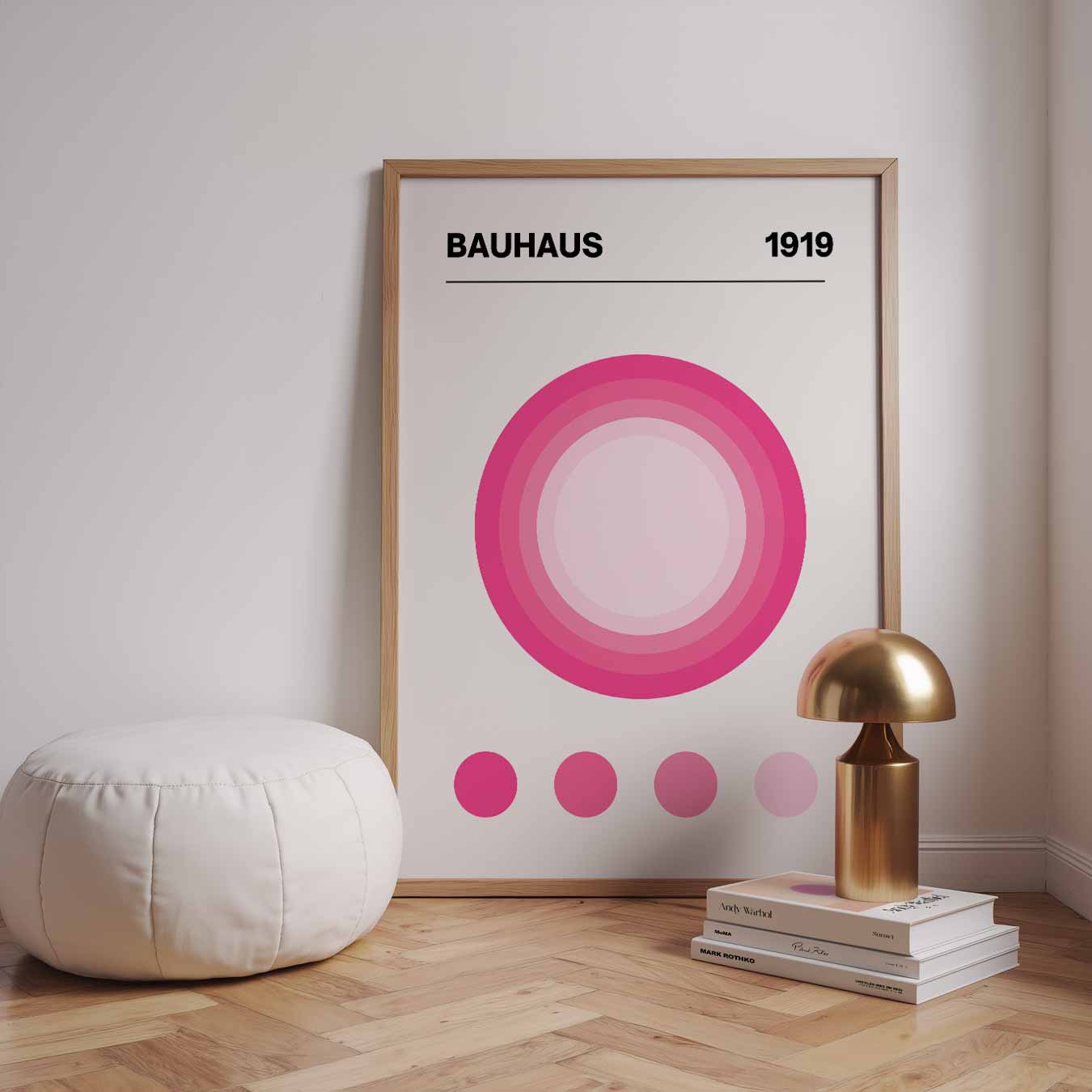 Moderne Bauhaus Cirkel Poster-WallArtistic