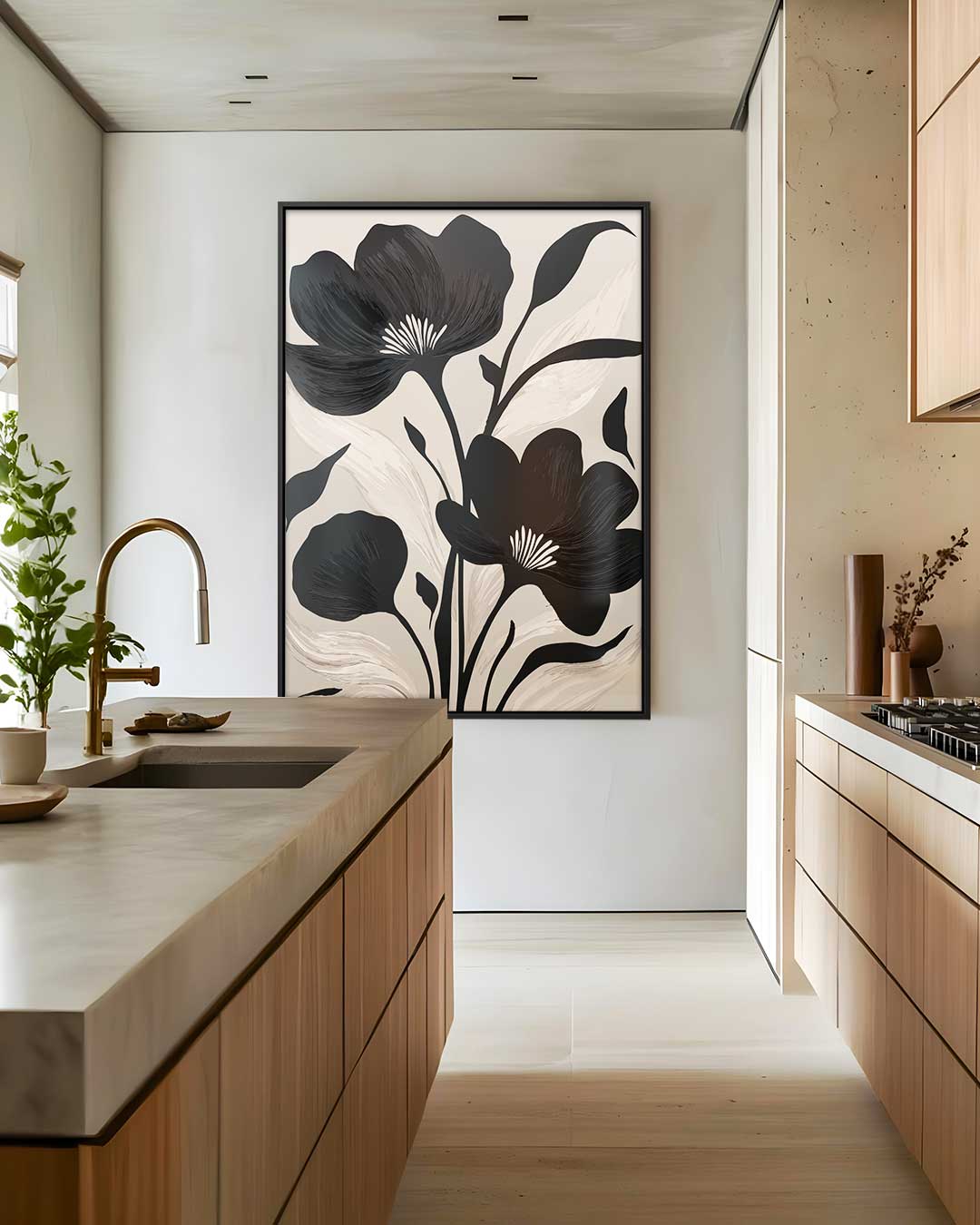 Abstracte Bloemenpracht Kunstwerk-canvas-dibond-plexiglas-wanddecoratie-WallArtistic