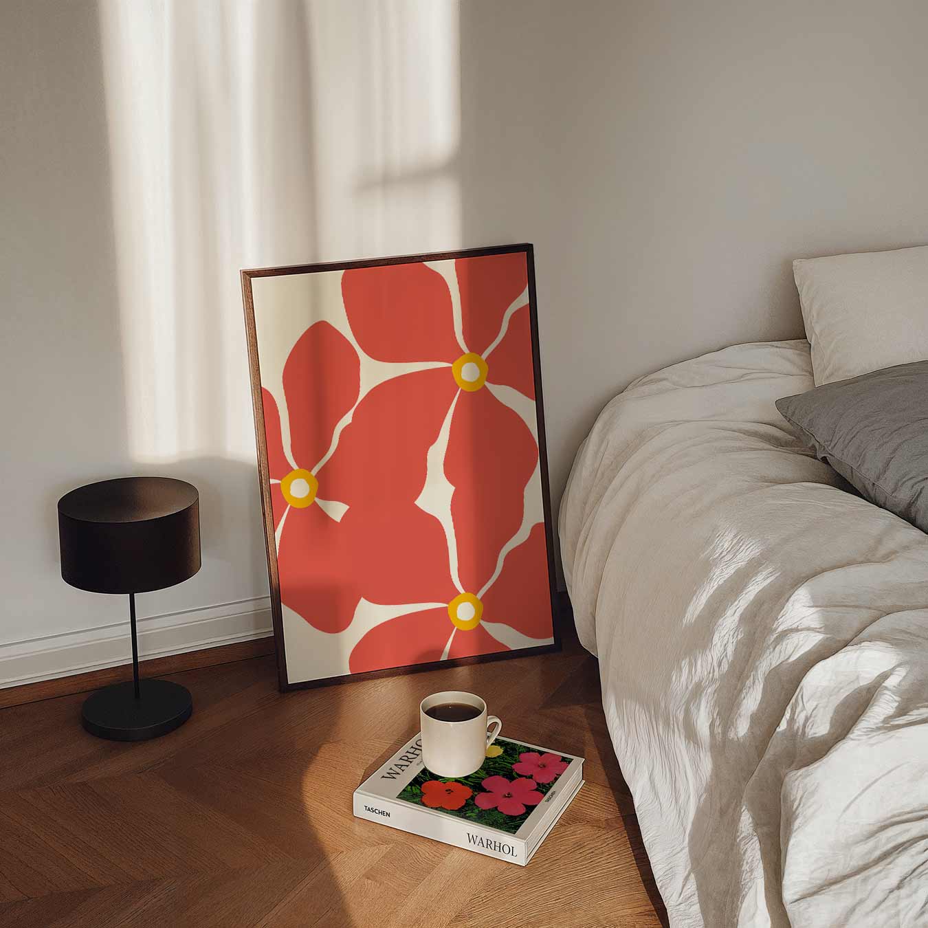 Bloemenpracht in Koraal Poster