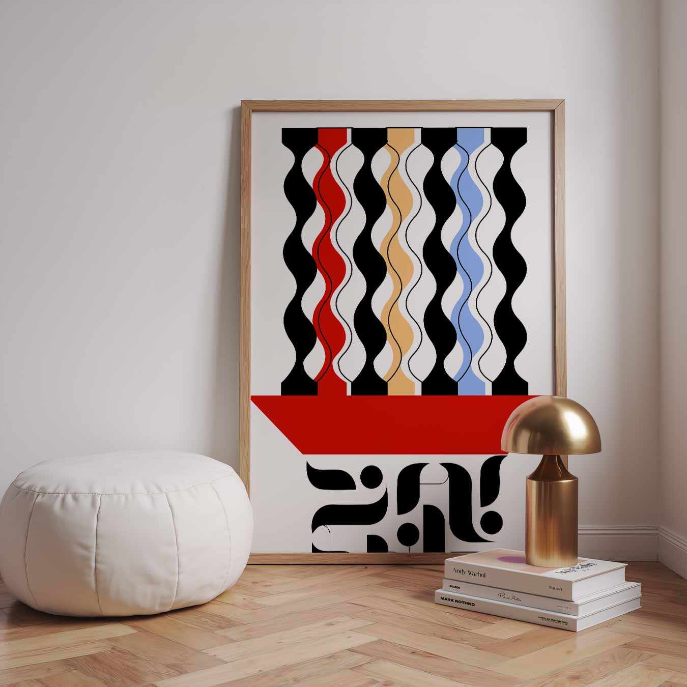 Kleurrijke Golven Abstracte Poster-WallArtistic