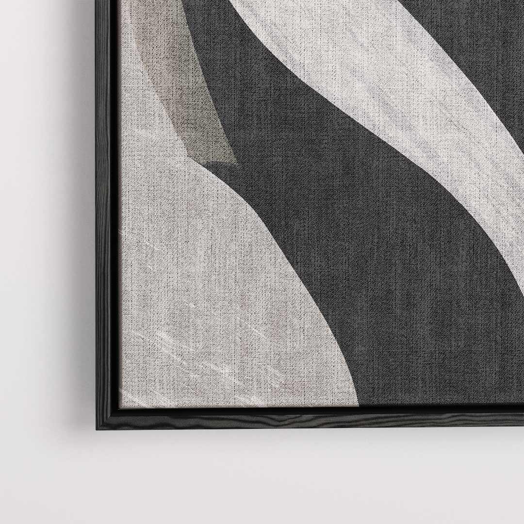 Elegante Vormen in Zwart en Wit Kunstwerk-canvas-dibond-plexiglas-wanddecoratie-WallArtistic
