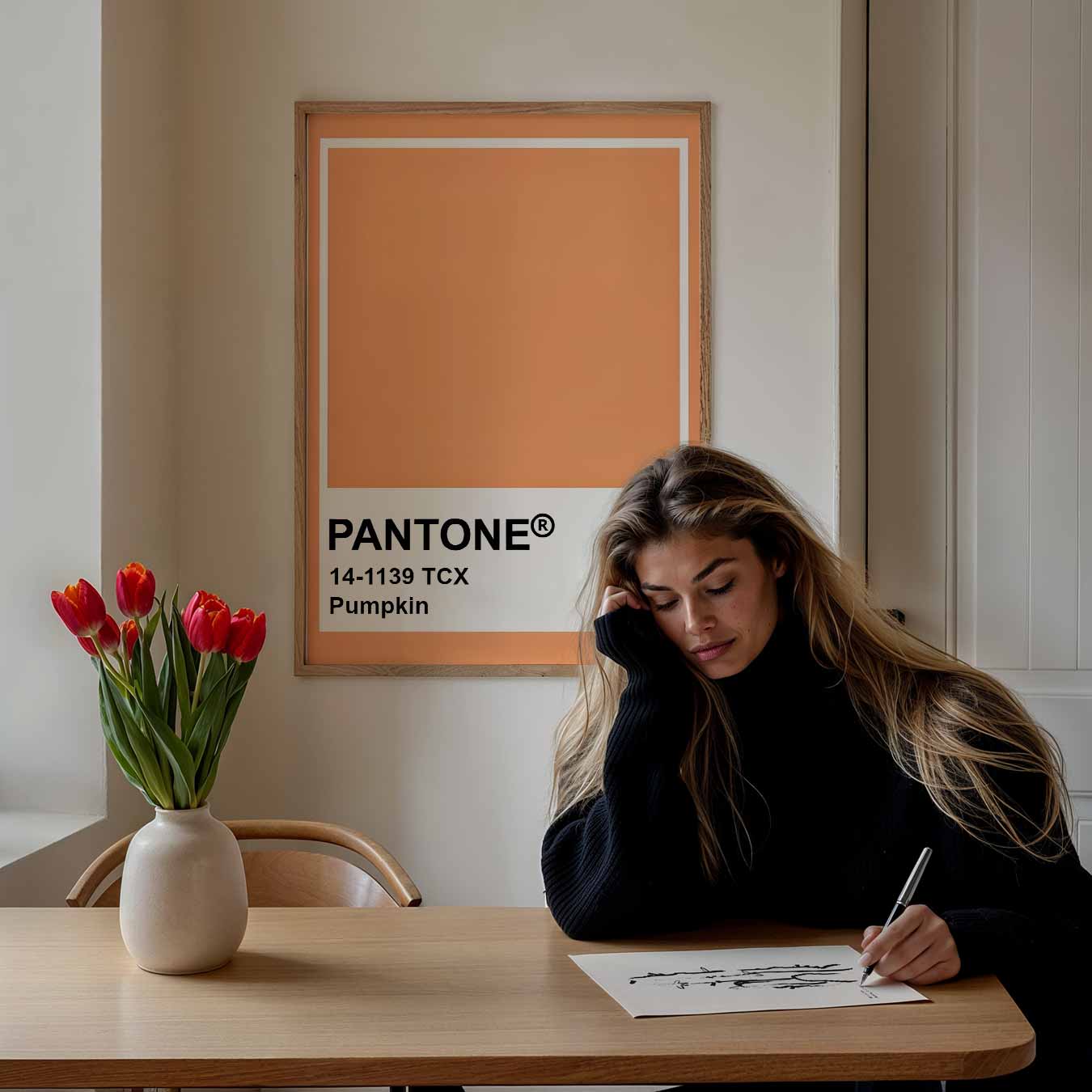 Pantone Stijlvolle Pumpkin Poster