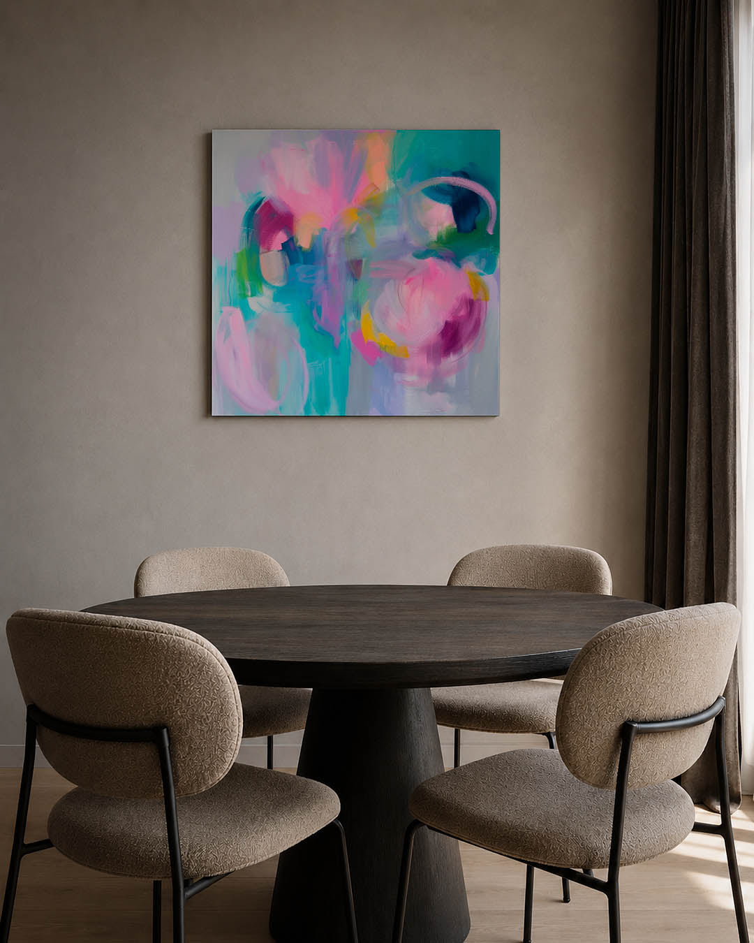 Dynamische kleurenexplosie Kunstwerk