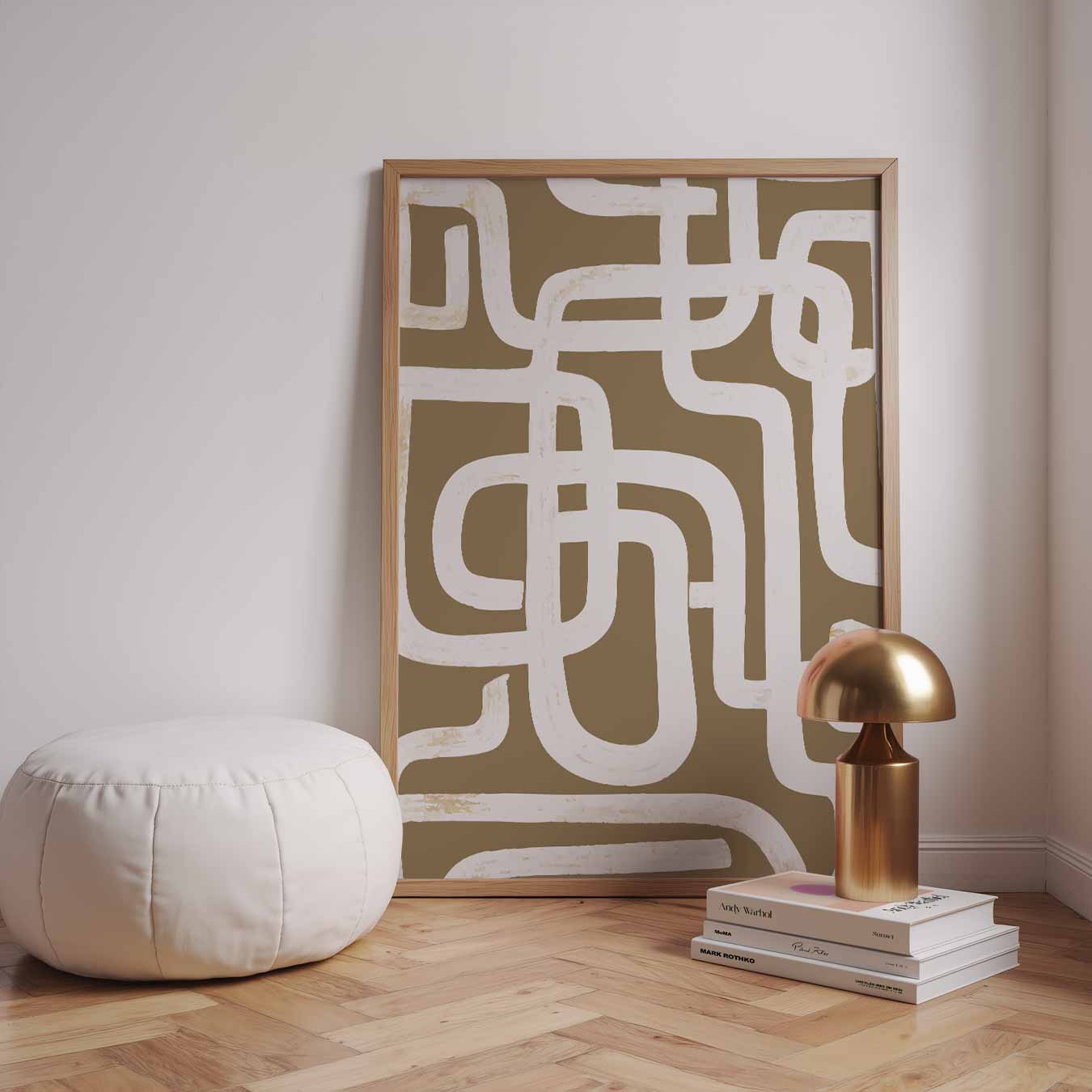 Abstracte Lijnenspel Poster-WallArtistic