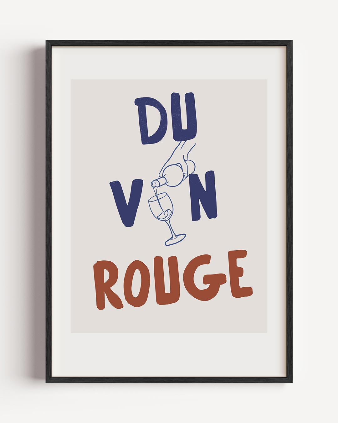 Du Vin Rouge Wijnposter-WallArtistic