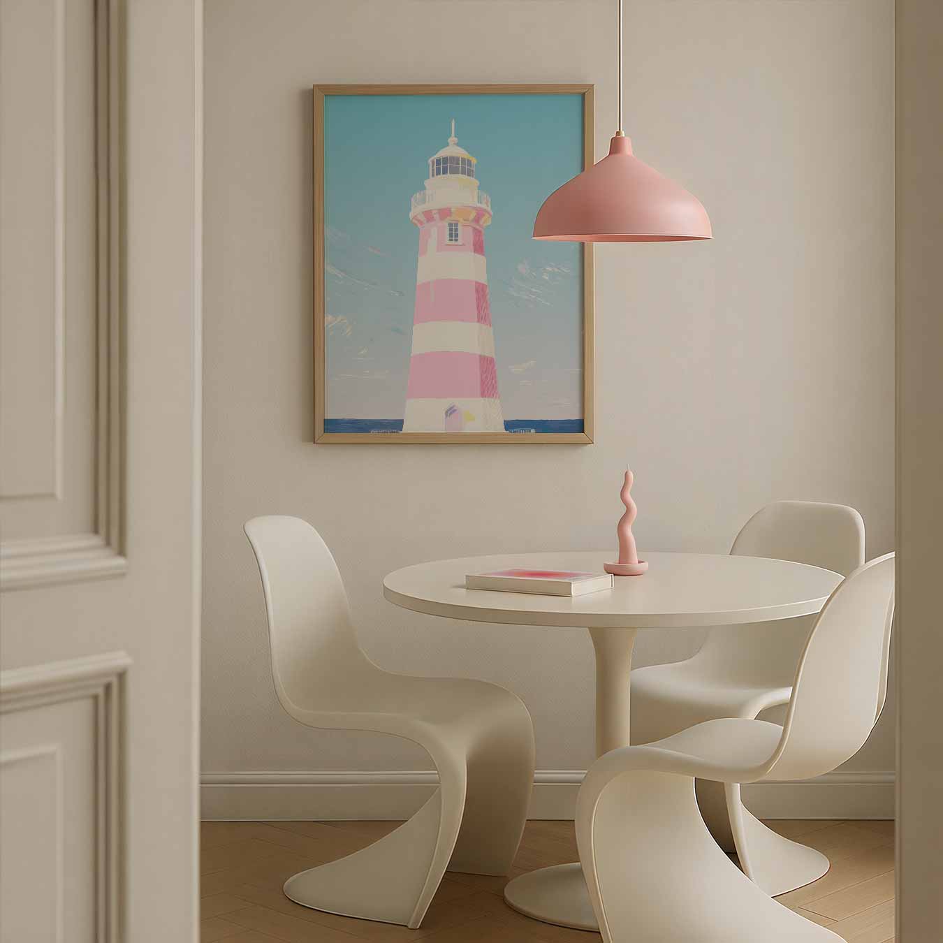 Zomerse Vuurtoren Vibes Poster-WallArtistic