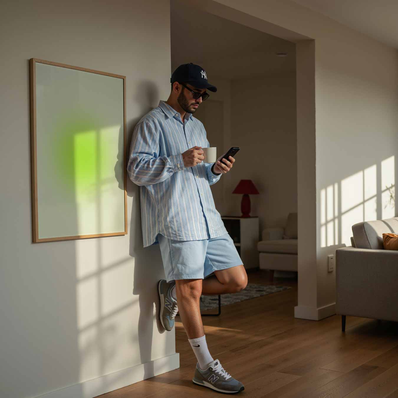 Zonnige Gele Glans Poster-WallArtistic