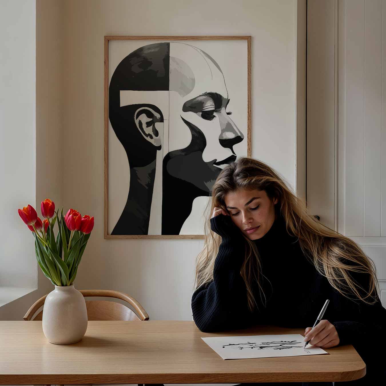 Moderne Contrasten Portret Poster