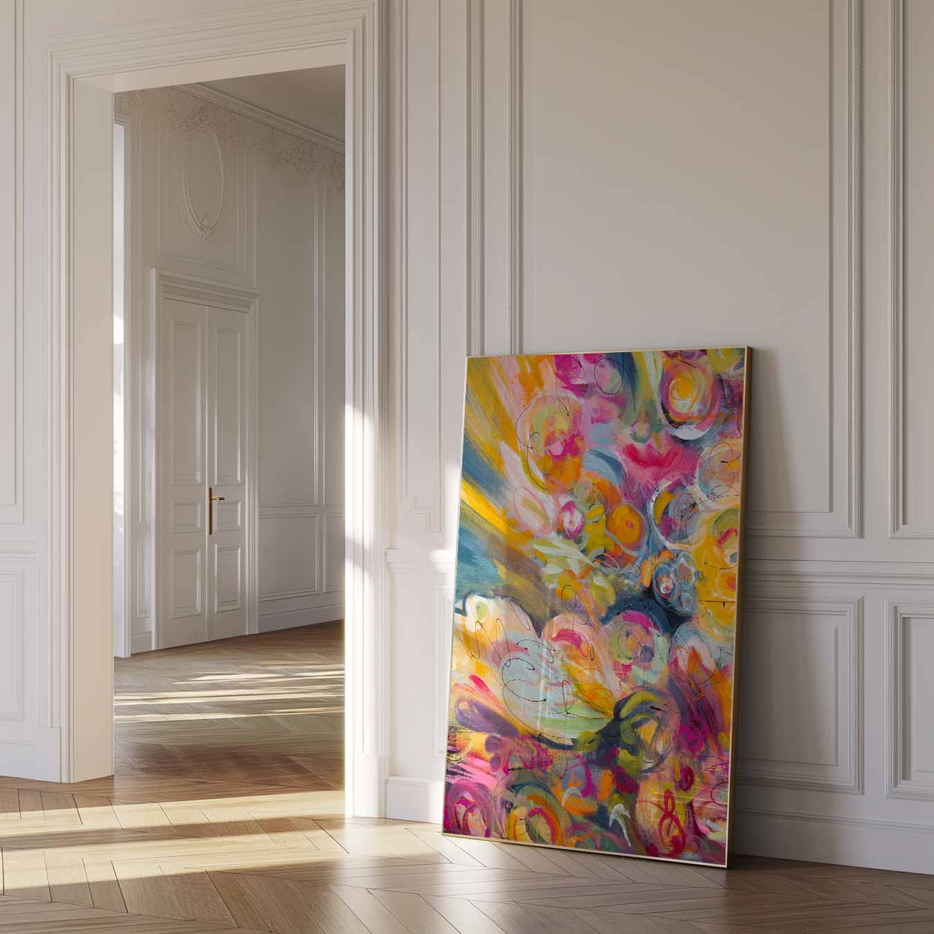 Abstracte Kleurenexplosie Poster-WallArtistic