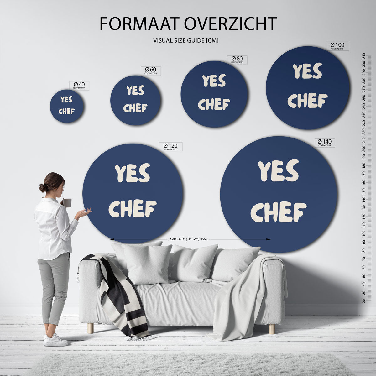 Yes chef Muurcirkel
