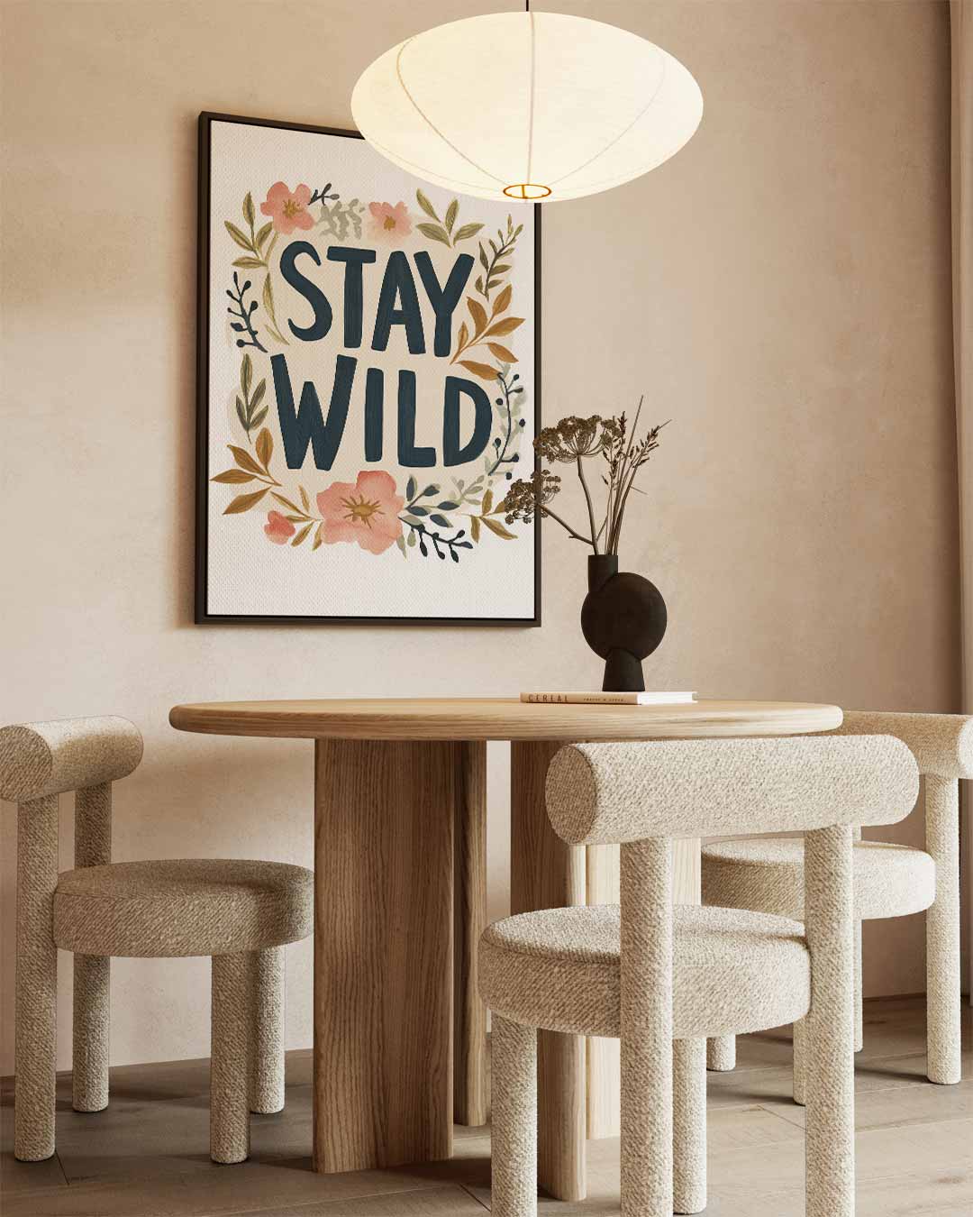 Stay Wild Bloemenposter Kunstwerk-canvas-dibond-plexiglas-wanddecoratie-WallArtistic