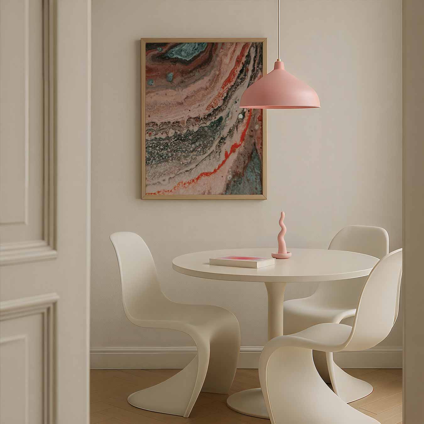 Abstracte Aardetinten Wandposter-WallArtistic