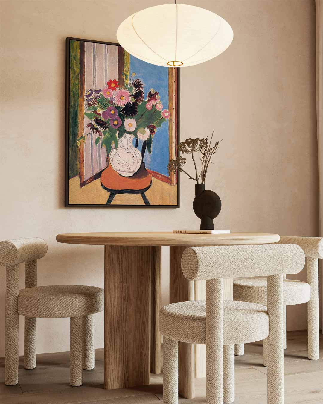 Bloemenpracht in Vaas Kunstwerk-canvas-dibond-plexiglas-wanddecoratie-WallArtistic