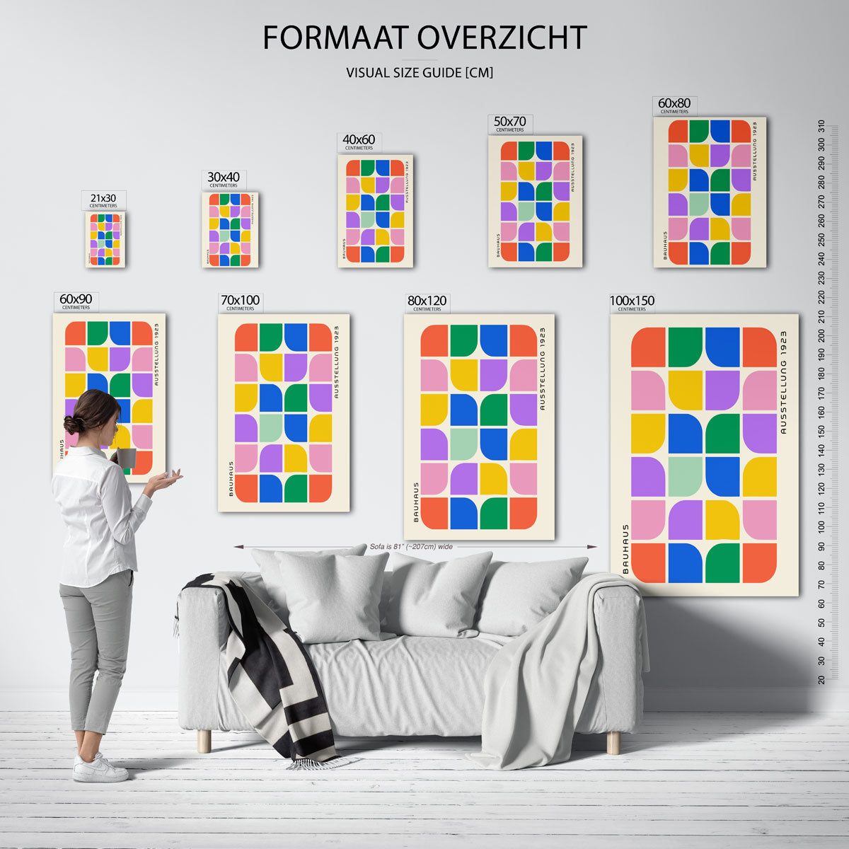 Vormritme en kleur Poster