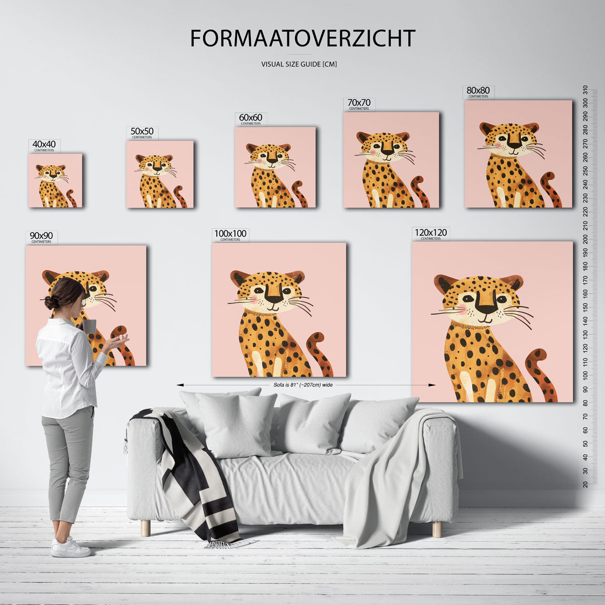 Schattige luipaard Poster
