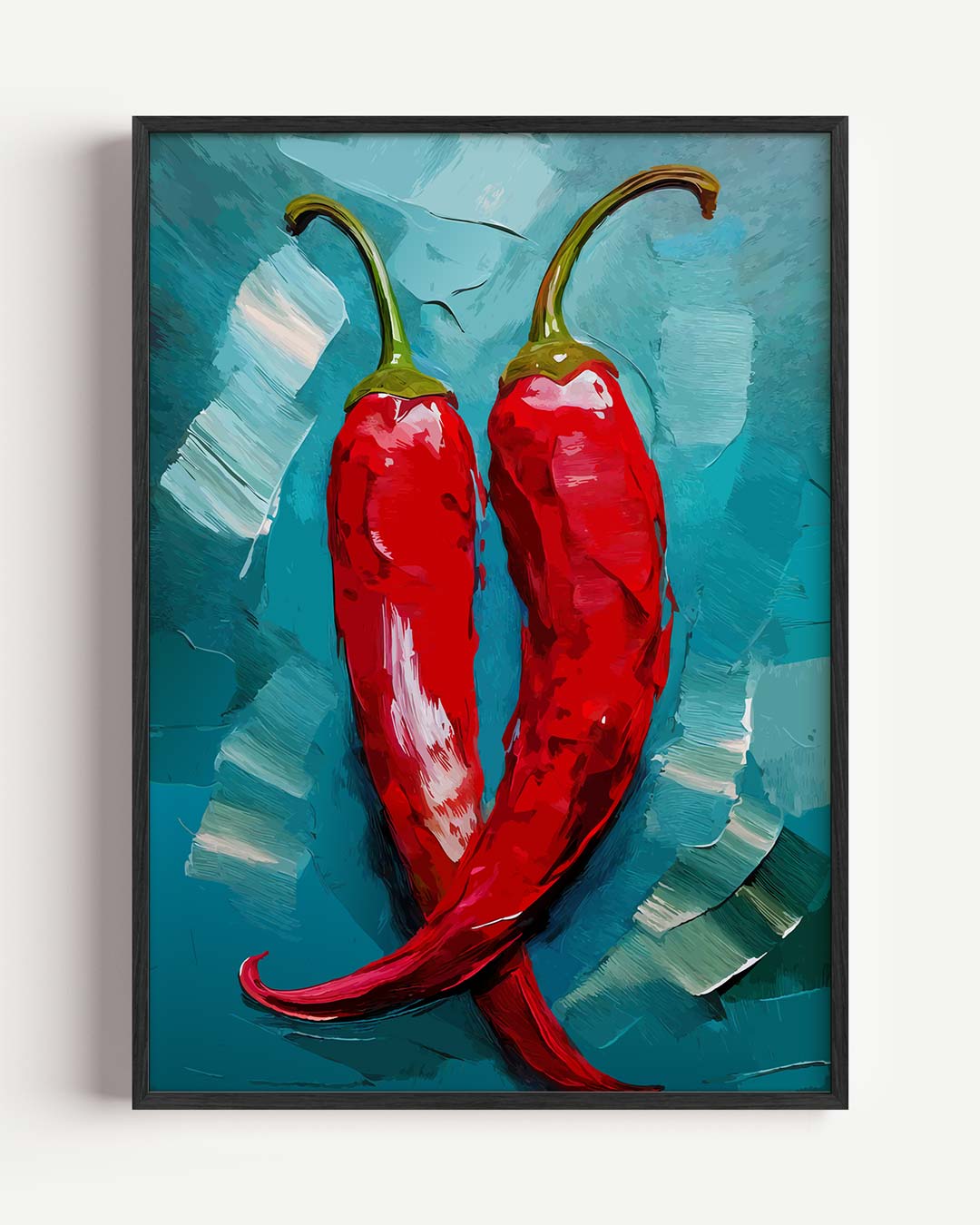 Spicy Chili Duo Poster-WallArtistic