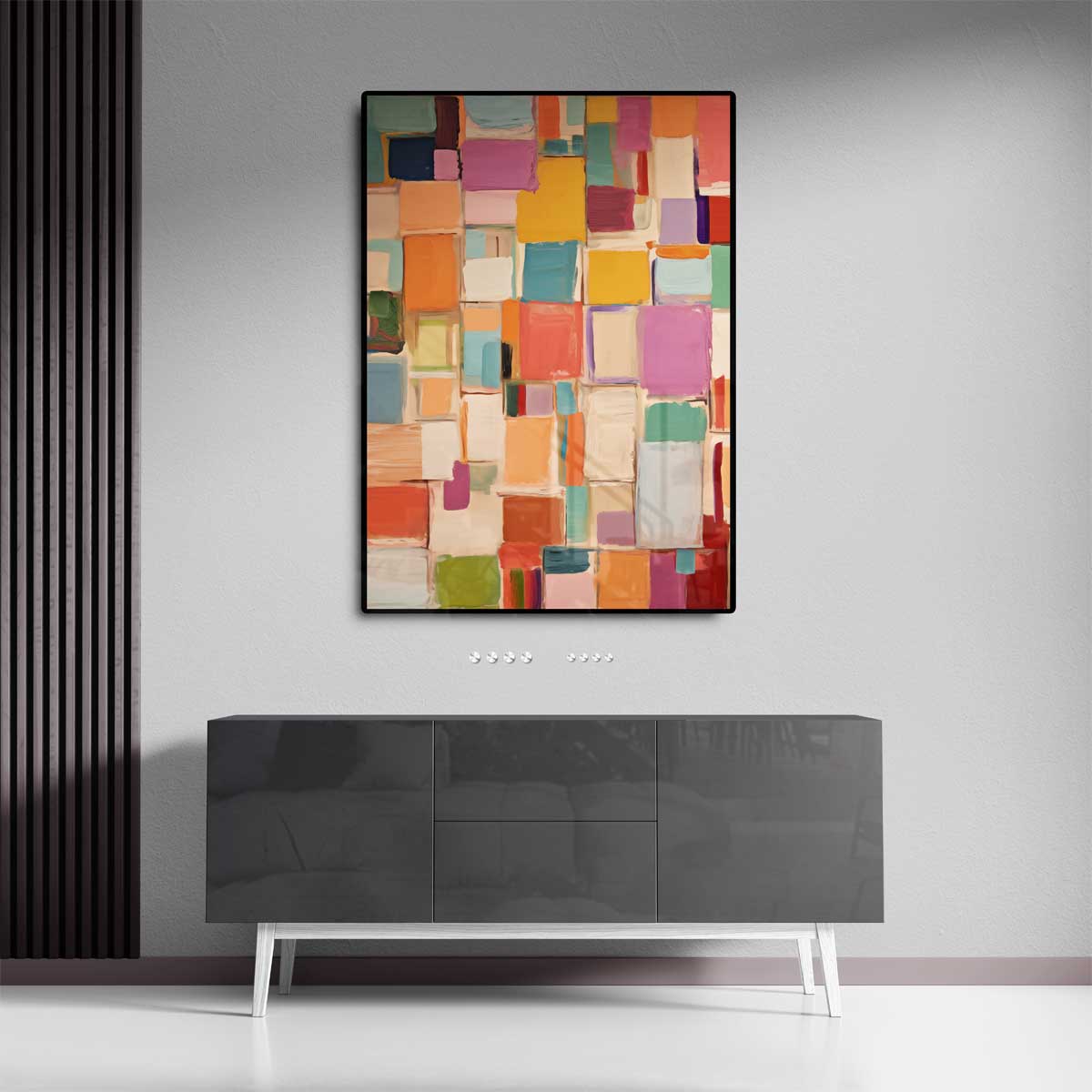 Kleurrijke Harmonie Kunstwerk-canvas-dibond-plexiglas-wanddecoratie-WallArtistic