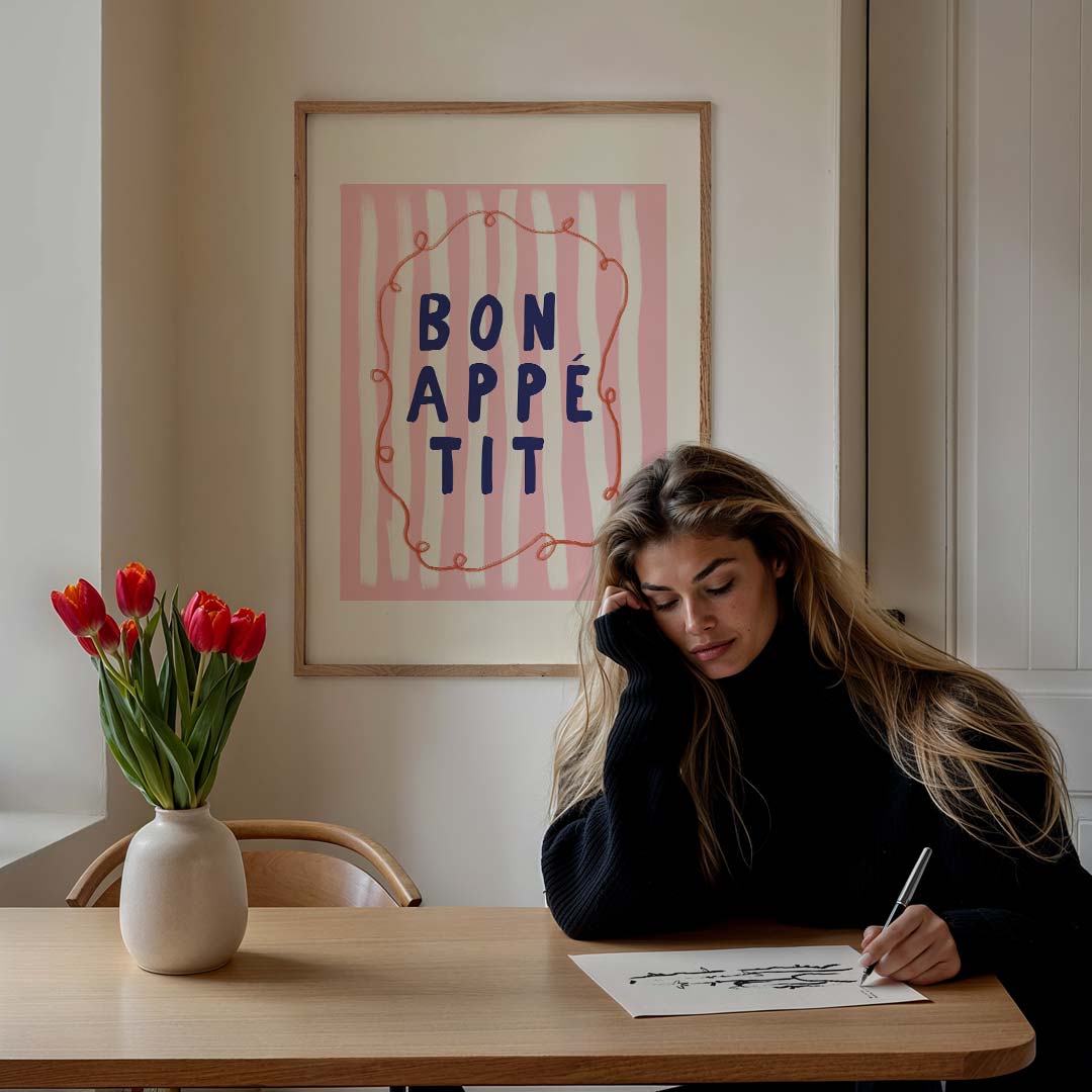 Bon Appétit Keukenposter-WallArtistic