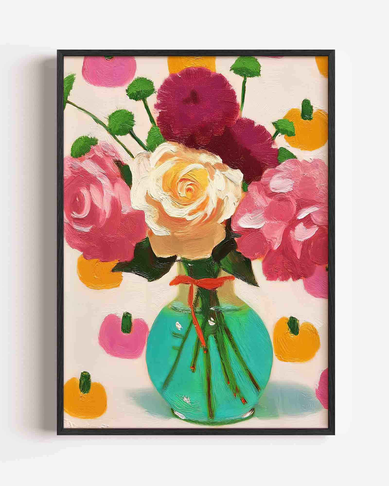 Bloemen in vaas Poster