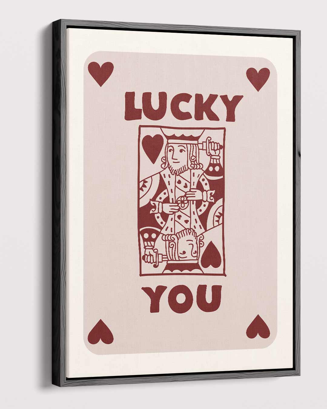 Lucky You Speelkaart Kunst Kunstwerk-canvas-dibond-plexiglas-wanddecoratie-WallArtistic