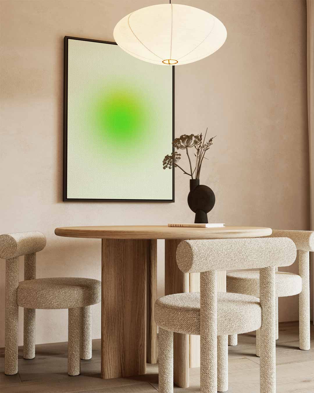 Groene Energie Cirkel Kunstwerk-canvas-dibond-plexiglas-wanddecoratie-WallArtistic