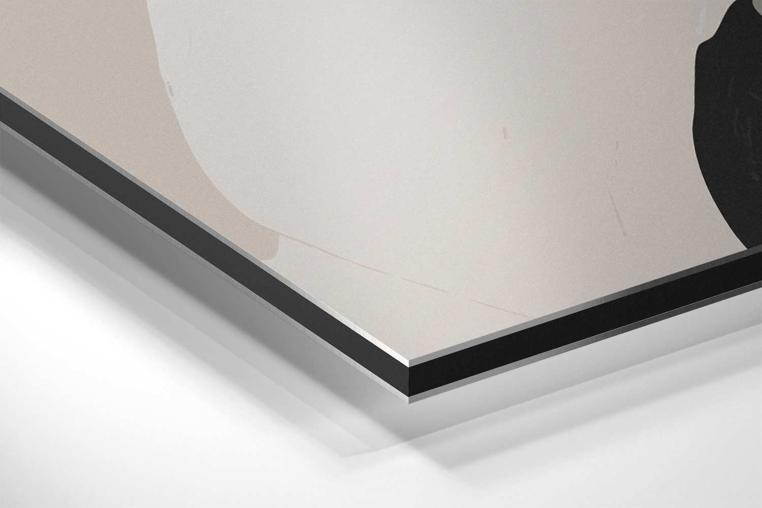 Stijlvolle Abstractie in Neutrale Tint Kunstwerk-canvas-dibond-plexiglas-wanddecoratie-WallArtistic