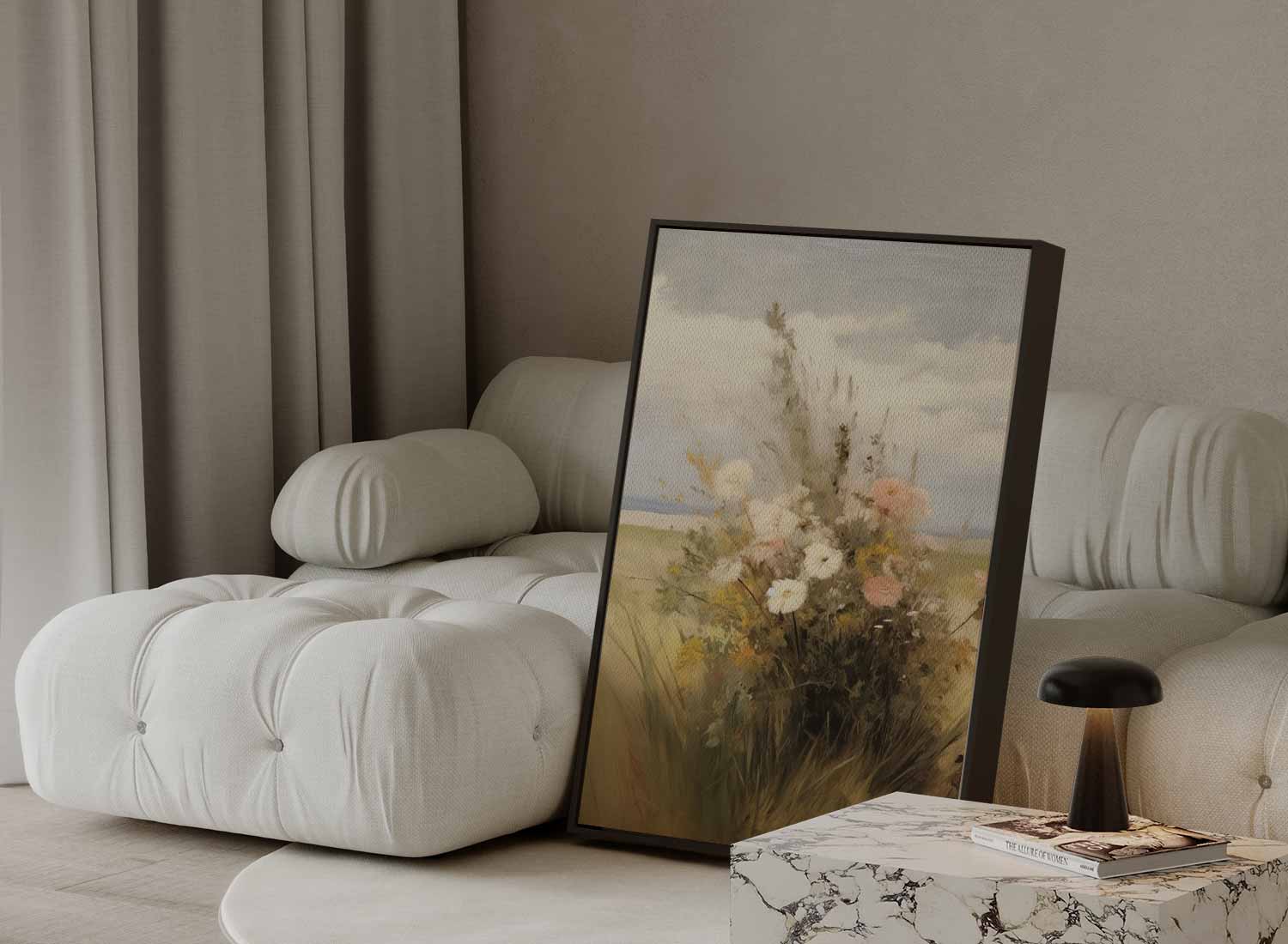 Veldbloemen in de Zomerbries Kunstwerk-canvas-dibond-plexiglas-wanddecoratie-WallArtistic